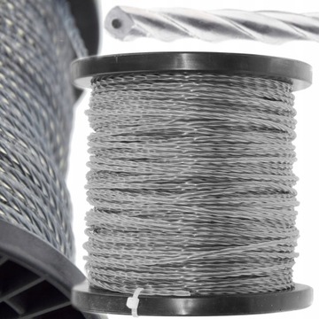 УСИЛЕННАЯ КВАДРАТНАЯ ЛИНИЯ ДЛЯ РЕЗКИ СКРЕЗОВ С УСИЛЕННОЙ ПРОВОЛОКОЙ 2,4 ММ x 100 м