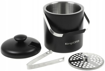 ВЕДРО КОНТЕЙНЕР ДЛЯ ЛЬДА 1,3 Лит. ОХЛАДИТЕЛЬ ДЛЯ ЛЬДА + щипцы