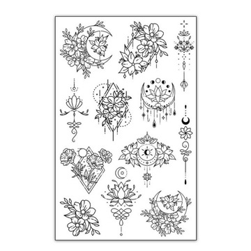 ТАТУ ЖЕНСКИЕ ТАТУ ЦВЕТЫ БАБОЧКИ ВОДОНЕПРОНИЦАЕМЫЙ ВРЕМЕННЫЙ РУКАВ 12 ЛИСТОВ