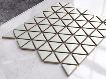 MOZAIKA CERAMICZNA BIAŁA TRÓJKĄTNA TRIANGLE