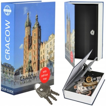 SEJF KSIĄŻKA METALOWA KASETKA NA PIENIĄDZE SKRYTKA