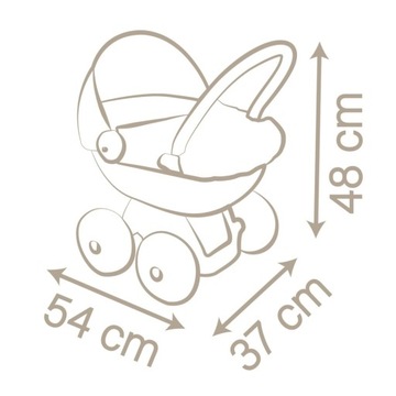 Wózek Dla Lalki Głęboki Baby Z Pokrowcem Smoby