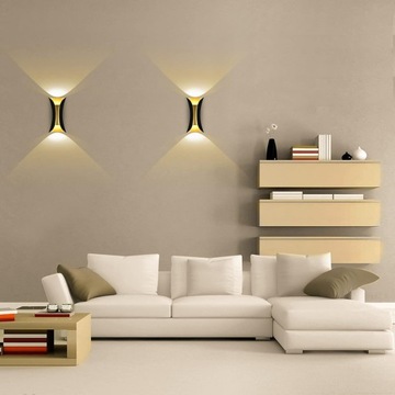 ФАСАДНЫЙ НАСТЕННЫЙ СВЕТИЛЬНИК НАРУЖНЫЙ НАСТЕННЫЙ СВЕТИЛЬНИК LED 10W IP65 UP BOTTOM GOLD