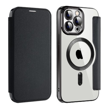 ETUI FLIP Z KLAPKĄ DO MAGSAFE OBUDOWA CASE DO IPHONE 13 PRO MAX CZARNE