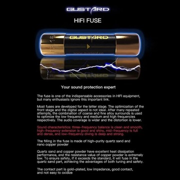 Gustard 1,6А - керамический предохранитель AUDIO - шт.