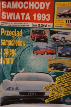SAMOCHODY ŚWIATA 1993 KATALOG AUTA MODELE SAMOCHODÓW