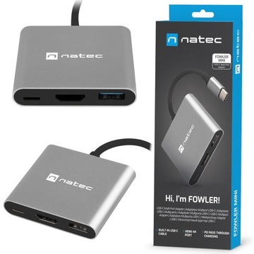 Stacja Dokująca Multiport NATEC Fowler Mini Adpater USB-C Hub DeX HDMI 4K
