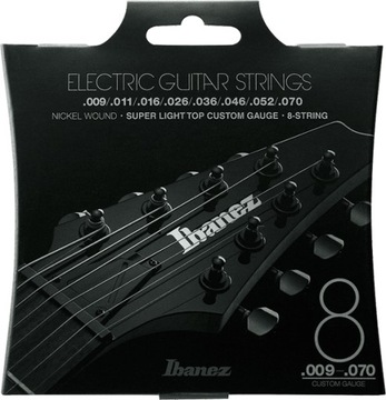 Struny IBANEZ IEGS82 Nickel Wound 8str (9-70)