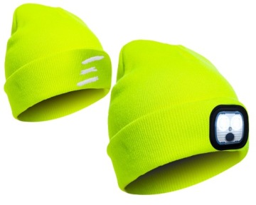 ТЕПЛАЯ ШАПКА-БИНИ С ЗАРЯЖЕНИЕМ USB СО СВЕТОДИОДНЫМ ФОНАРИКОМ