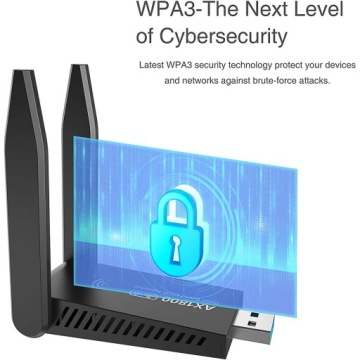 WIFI USB-АДАПТЕР СЕТЕВАЯ КАРТА 2x ДВУХДИАПАЗОННАЯ АНТЕННА 5 ГГц 2,4 ГГц 1800 МБ/с