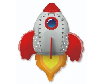 Balon foliowy RAKIETA czerwona 3XL