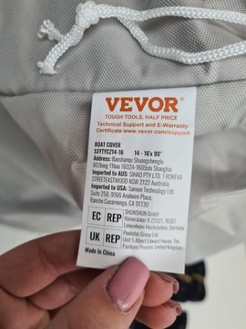 Чехол для лодки VEVOR SXYTYCZ14-16 от 426 до 480 см 600D Оксфорд с ремнями