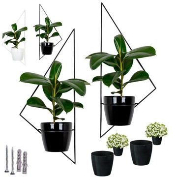 KWIETNIK NA ŚCIANĘ ŚCIENNY WISZĄCY LOFTOWY METALOWY 80 CM PÓŁKA NA KWIATY