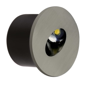 Oprawa schodowa LED 3W 86lm 4000K okrągła mat chrom YAKUT Ideus 02619
