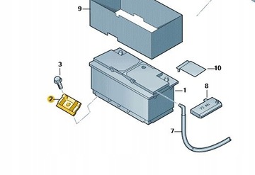 ДЕРЖАТЕЛЬ КЛЕММНЫЙ БЛОК АККУМУЛЯТОРНОЙ БАТАРЕИ OE AUDI VW SKODA SEAT 1J0803219