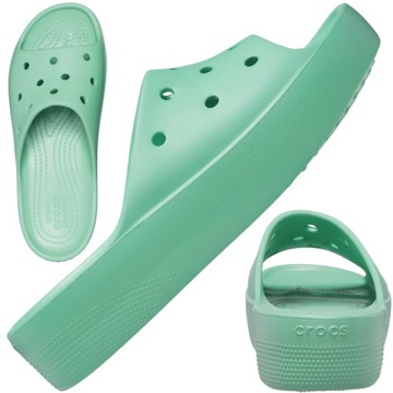 CROCS DAMSKIE KLAPKI NA PLATFORMIE PIANKOWE BUTY CLASSIC SLIDE r. 36/37