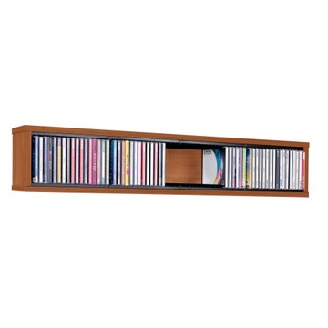 Półka CD ścienna regał na płyty audio 68 cd olcha