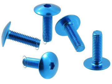 5 x ŚRUBA / ŚRUBKI OWIEWKI ALUMINIOWA NIEBIESKA M6