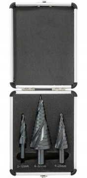 VERKE V05052 НАБОР СТУПЕНЧАТЫХ КОНИЧЕСКИХ СВЕРЛ 3 шт.