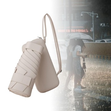 Дорожный зонт Водонепроницаемый мини-зонт бежевого цвета