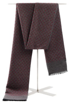 SZAL SZALIK MĘSKI ZIMOWY WZÓR CZERWONY