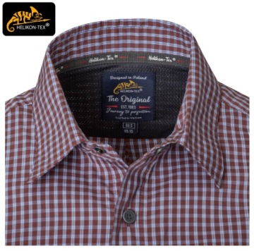 МУЖСКАЯ РУБАШКА СКРЫТОГО ПОКРЫТИЯ В КЛЕТИКУ HELIKON ДЫШАЩАЯ ТУМАННО-СЕРАЯ XXL