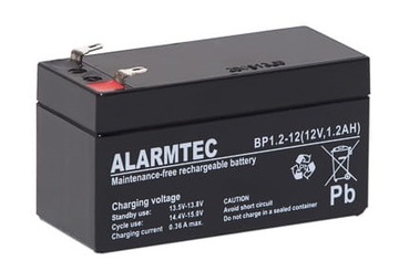 AKUMULATOR BATERIA AGM VRLA ALARMTEC BP 12V 1,2Ah BP1.2-12 CENTRALA ALARM