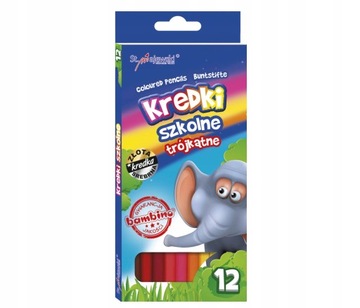 ТРЕУГОЛЬНЫЕ КАРАНДАШИ BAMBINO 12 ЦВЕТОВ