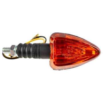 Kierunkowskaz Mini Rekin - czarny pomarańczowy HOMOLOGACJA, żarówka 12v 23W