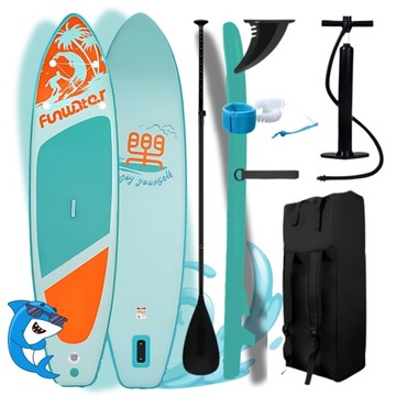 DESKA SUP DO PŁYWANIA 350 CM Dmuchana Pompowana Paddle Board Wiosło Pompka