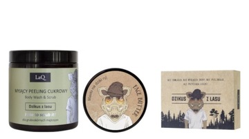 LAQ DZIKUS ZESTAW MĘSKI 3cz PEELING+MASEŁKO+MYDŁO