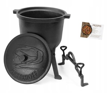 Kociołek ŻELIWNY 4L + GRATIS rękawica PIECZONKI PRAŻONE DUSZONKI ziemniaki