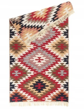 Dywan Boho Kilim Tkany Modny 120x160cm Aztecki