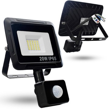 NAŚWIETLACZ HALOGEN Z CZUJNIKIEM RUCHU ZMIERZCHU