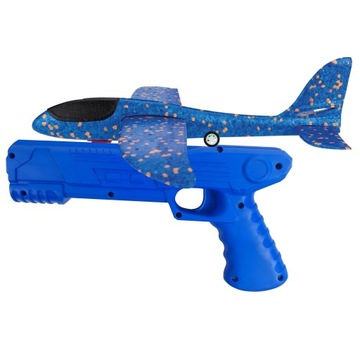 WYRZUTNIA SAMOLOT STYROPIANOWY RZUTKA PISTOLET 2w1 ZABAWKA SZYBOWIEC LATA
