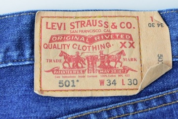 LEVIS STRAUSS 501 SPODNIE JEANSy Y2K w34 L30