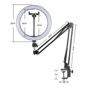 РЕГУЛИРУЕМАЯ КОСМЕТИЧЕСКАЯ НАСТОЛЬНАЯ ЛАМПА