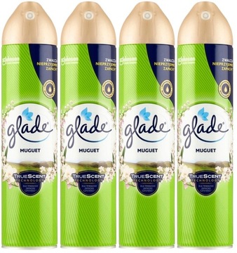 Освежитель воздуха GLADE Muguet ЛАНДЫШ Гиацинт Груша спрей 300 мл x4