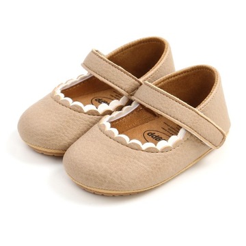 Buty buciki chrzest jasny beż niechodki 18