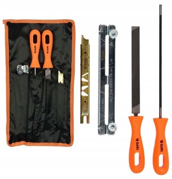 КОМПЛЕКТ ДЛЯ ОСТРОЙ ЦЕПИ YATO, КРУГЛЫЙ НАПИЛЬНИК 4 ММ, ПЛОСКИЙ КАЛИБР, 4 шт.