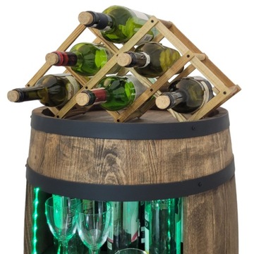 Алкогольный бар с бочкой со складной палубой для бутылок вина