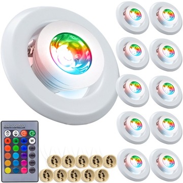 10x OŚWIETLENIE LED RESTAURACJI PILOT ZMIANY KOLOR