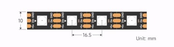 WS2812 Digital RGB IP65 Светодиодная цифровая лента 1м