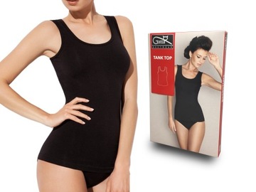 TANK TOP GATTA NA SZEROKICH RAMIĄCZKACH CZARNY S