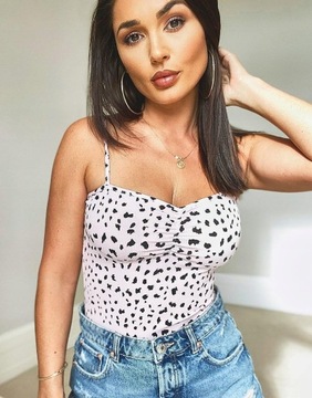 L6C324*BOOHOO BODY CZARNE DOPASOWANE PRINT
