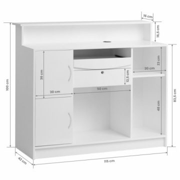 Ресепция парикмахерская Gabbiano G26W белая