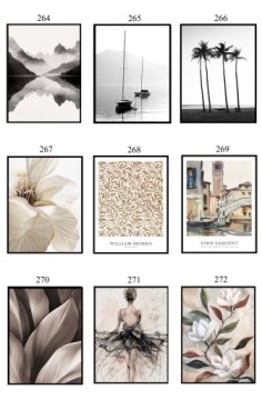 ПЛАКАТ A4 (21x30) *много узоров* на стену для рамки eviero пейзажи природа
