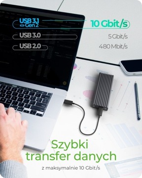Корпус твердотельного накопителя TypeC USB 3.1 Gen2 PCI NVMe SATA M2