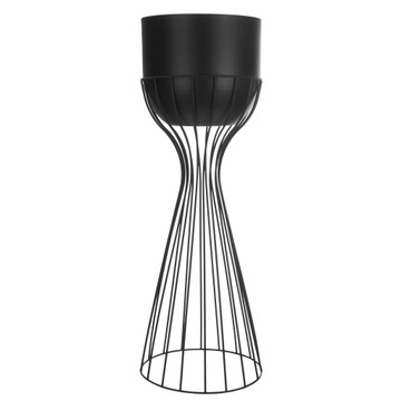 +Gratis. Kwietnik stojący metal czarny matowy stojak loft druciany 56cm