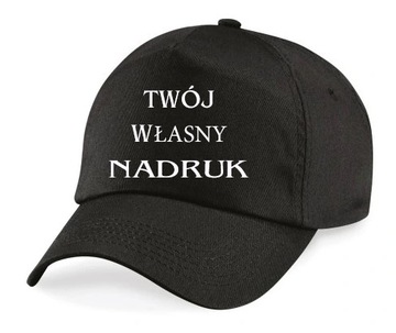 Czapka z daszkiem z WŁASNYM NADRUKIEM LOGO NAPIS